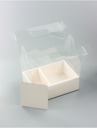 Коробка с PVC для цветов и десертов 26×18×30 см, белый - Фото 4