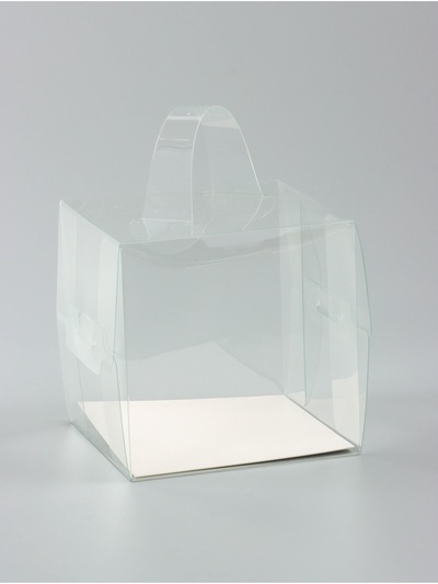 Коробка с PVC для десертов 11×11×11 см