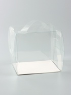 Коробка с PVC для цветов и десертов 15×16×16 см - Фото 1