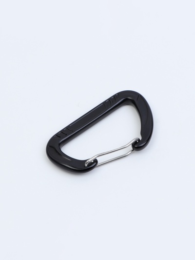 Карабин для альпинизма с защёлкой, чёрный, 8 см, 12 KN
