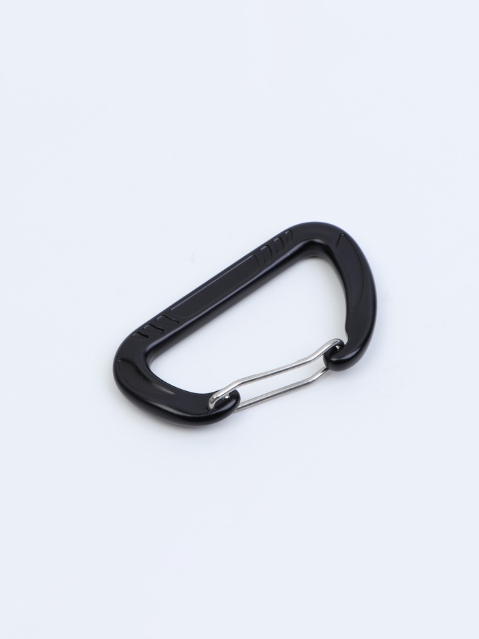 Карабин для альпинизма с защёлкой, чёрный, 8 см, 12 KN - Фото 1