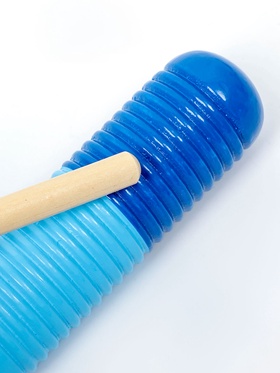 Музыкальный инструмент Гуиро Music Life трещотка, 14×4.5 см, синий с голубым