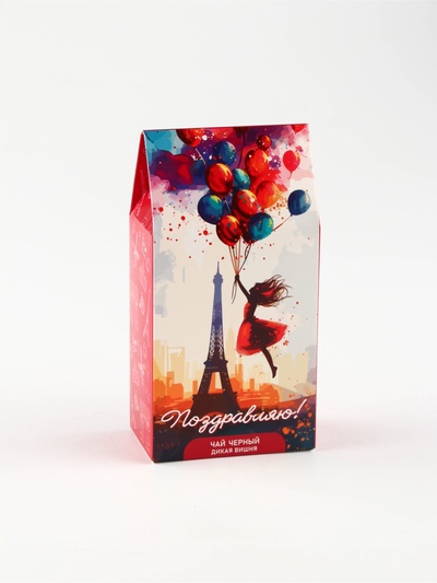 Чай на 8 марта, черный, «Париж и девушка», 50 г