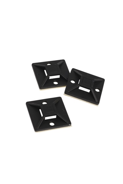 Площадка под хомут-стяжку ТУНДРА, 30×30 мм, чёрная, 50 шт.