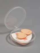 Спонжи для макияжа, в футляре, 3 формы: треугольник, овал, сердце, бежевые - Фото 5