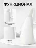 Рюкзак-слинг через плечо с карманом, размер 18×5.5×29 см, белый - Фото 2