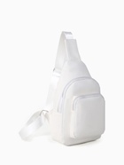 Рюкзак-слинг через плечо с карманом, размер 18×5.5×29 см, белый - Фото 7