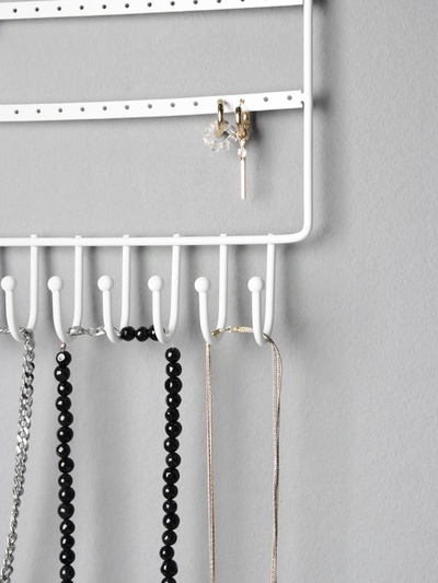 Органайзер для украшений «Вешалка», 37×25×5 см, белый