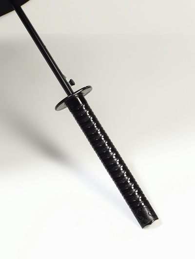 Зонт - трость полуавтоматический «Катана», эпонж, 16 спиц, R=51/60 см, D = 102 см, чёрный