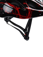 Шлем велосипедиста, L, чёрный с красными вставками - фото 33654223
