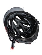 Шлем велосипедиста, L, чёрный с красными вставками - фото 33654225