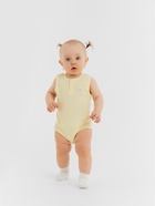 Боди без рукавов Крошка Я Melange, рост 80-86, жёлтое - Фото 4