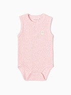 Боди без рукавов Крошка Я Melange, рост 62-68, розовое - Фото 5