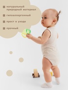 Боди без рукавов Крошка Я Melange, рост 68-74, бежевое - Фото 2