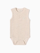 Боди без рукавов Крошка Я Melange, рост 86-92, бежевое - Фото 5