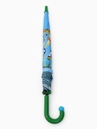 Зонт - трость детский «Животные», полуавтоматический, R=43/50 см, d=86 см, голубой - Фото 5