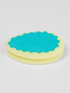 Губка для пилинга лица и тела, 11×8×2.5 см, розовая, голубая - Фото 2