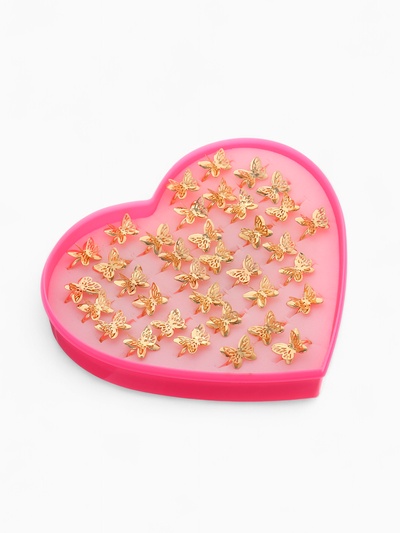 Кольцо детское Выбражулька «Бабочка ажурная», цвет золото, безразмерное