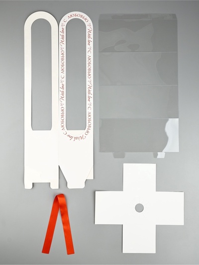 Коробка для цветов складная «С любовью», 10×45×10 см