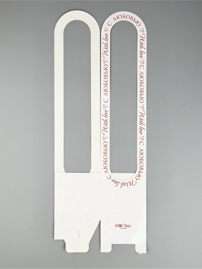 Коробка для цветов складная «С любовью», 10×45×10 см