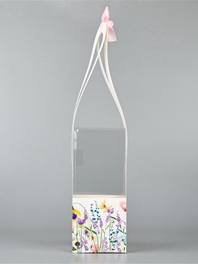 Коробка для цветов складная «Цветы», 10×45×10 см