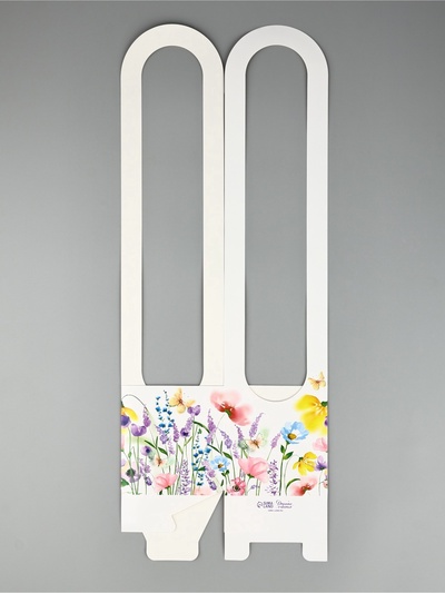 Коробка для цветов складная «Цветы», 10×45×10 см