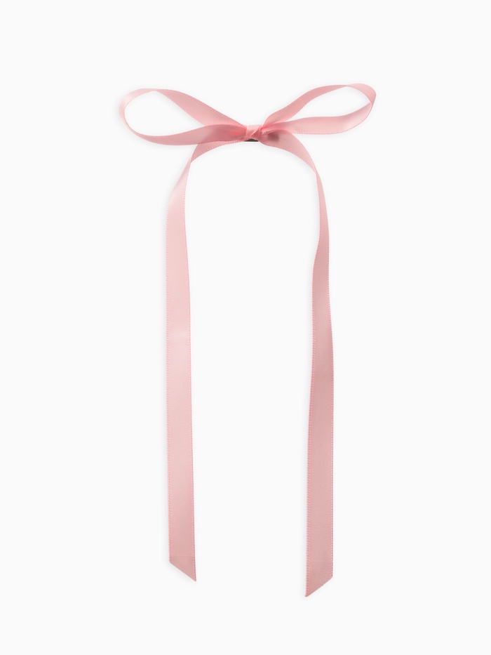 Брошь «Бантик», розовая в серебре - Фото 1