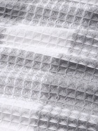 Плед вафельный Этель «Клетка» 220×240 см, светло-серый, хлопок 100%, 350 г - Фото 2