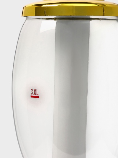 Башня пивная MonlinGold, колба 3 л, ёмкость для льда, подсветка, пластик, золотистый