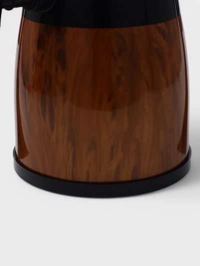 Башня пивная WoodPlast, колба 3 л, ёмкость для льда 3 л, 18.5×18.5×54 см, пластик, чёрная, коричневая