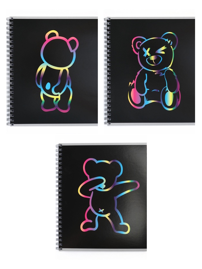 Тетрадь 80 листов, в клетку, на гребне Bear - Фото 1