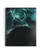 Тетрадь 96 листов в клетку, на гребне «Мрамор зеленый на тёмном», МИКС 10296902