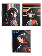 Тетрадь 96 листов в клетку, на гребне «Аниме. Яркий стиль», МИКС - Фото 5