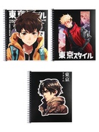 Тетрадь 96 листов в клетку, на гребне «Аниме Парень», МИКС - Фото 5