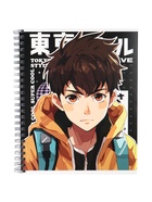 Тетрадь 96 листов в клетку, на гребне «Аниме Парень», МИКС - Фото 8