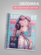 Тетрадь 96 листов в клетку, на гребне, «Аниме. Девочка в наушниках», МИКС - Фото 3