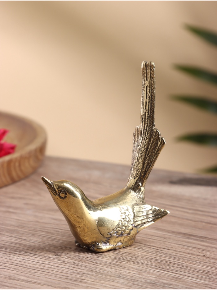 Сувенир «Птичка», 9×4×10 см, бронза
