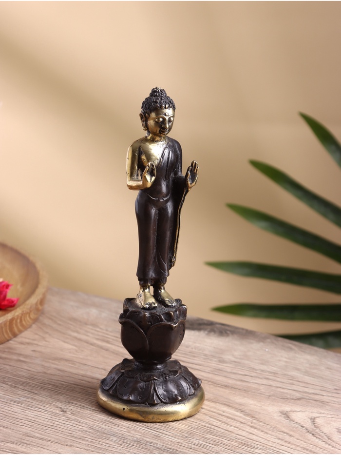 Сувенир «Будда», 7×7×22 см, бронза - Фото 1