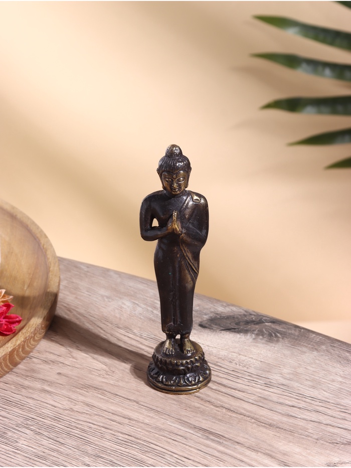 Сувенир «Будда», 5×5×17 см, бронза - Фото 1