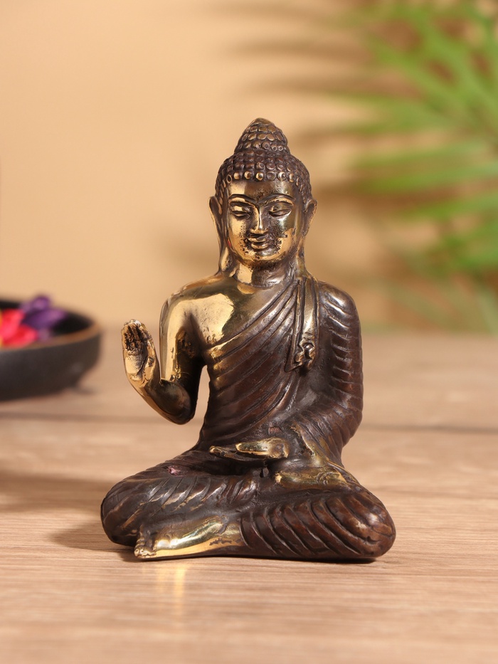 Сувенир «Будда», 7×5×10 см, бронза - Фото 1