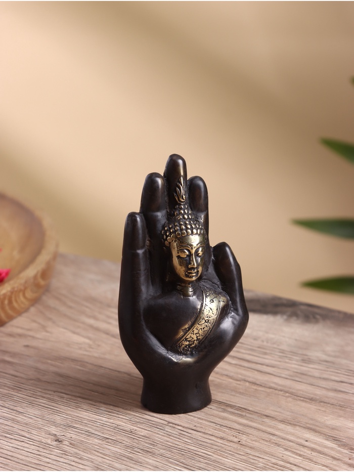 Сувенир «Рука Будды», 7×3×12 см, бронза - Фото 1