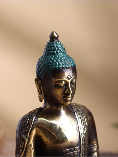 Сувенир «Будда», 10×9×17 см, бронза