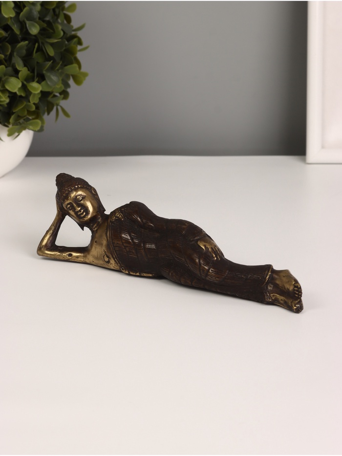 Сувенир «Спящий Будда», 21×4×5 см, бронза