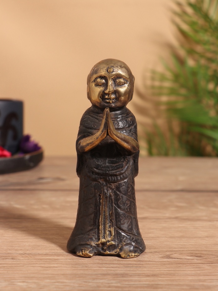 Сувенир «Монах», 6×6×12 см, бронза