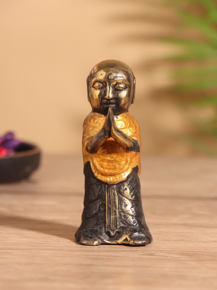 Сувенир «Монах», 4×5×9 см, бронза