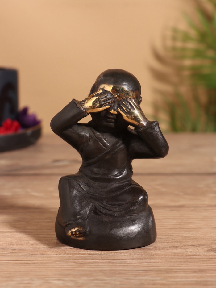 Сувенир «Монах», 6×6×9 см, бронза