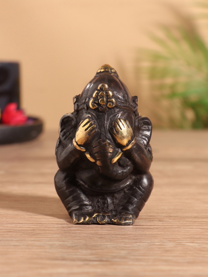 Сувенир «Ганеша Просветления», 5×5×8 см, бронза - Фото 1