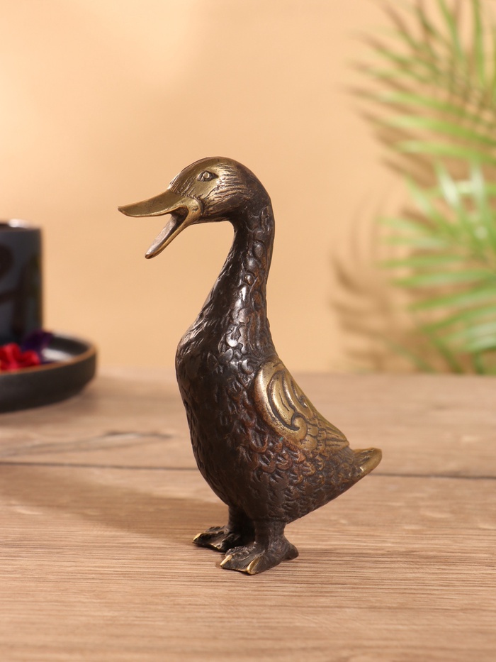 Сувенир «Утка», 6×5×13 см, бронза