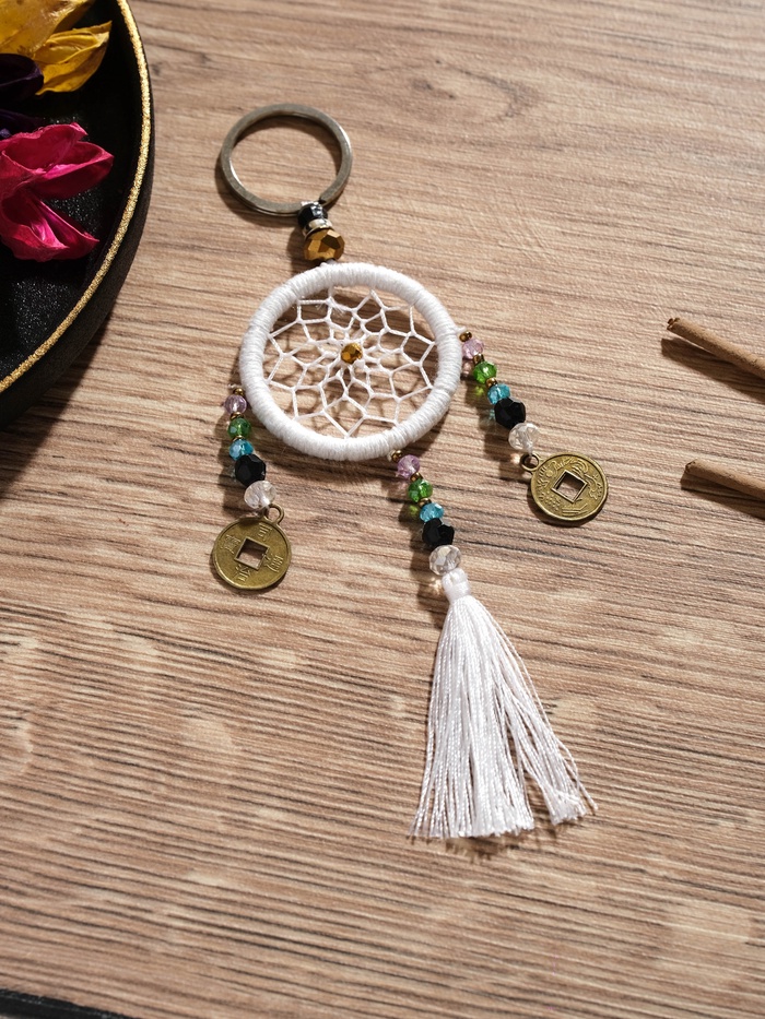 Брелок «Ловец снов», 4×15 см, белый - Фото 1