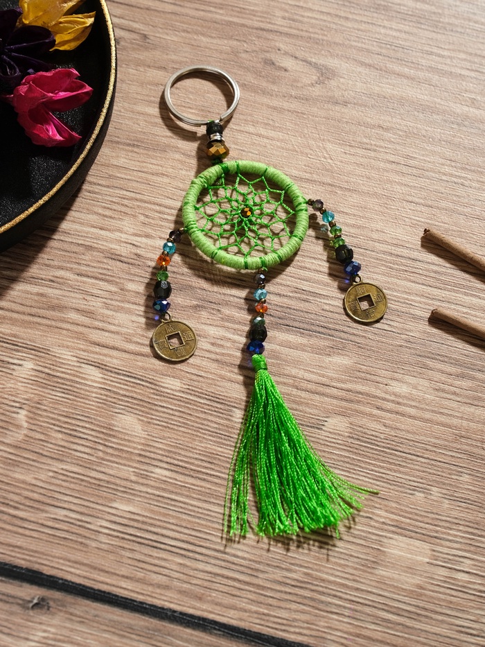 Брелок «Ловец снов», 4×15 см, светло-зелёный - Фото 1